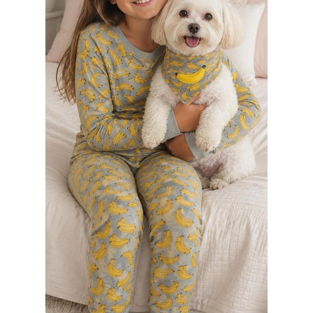 Banana Theme Pajamas (unisex) (size 12 youth)